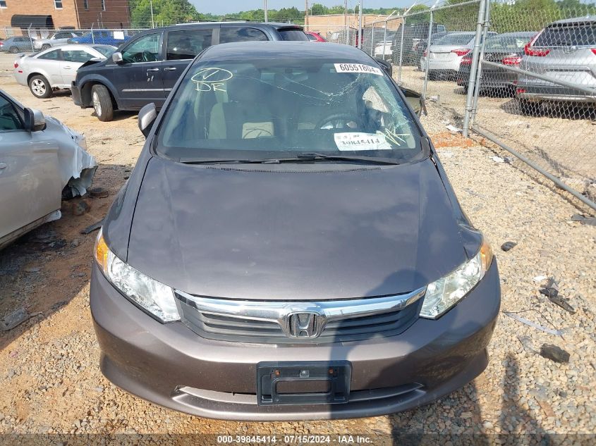 2012 Honda Civic Lx VIN: 19XFB2F51CE329756 Lot: 39845414