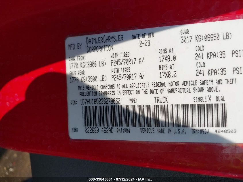 2006 Dodge Ram 2500 St/Slt VIN: 1D7KS28C96J203412 Lot: 39845661