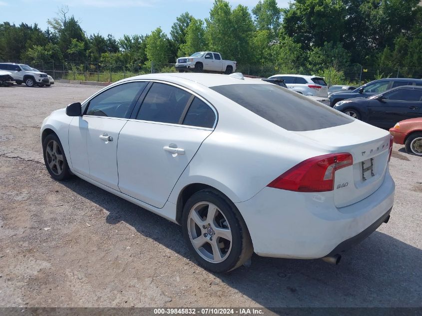 2013 Volvo S60 T5/T5 Platinum/T5 Premier/T5 Premier Plus VIN: YV1612FS8D1204440 Lot: 39845832