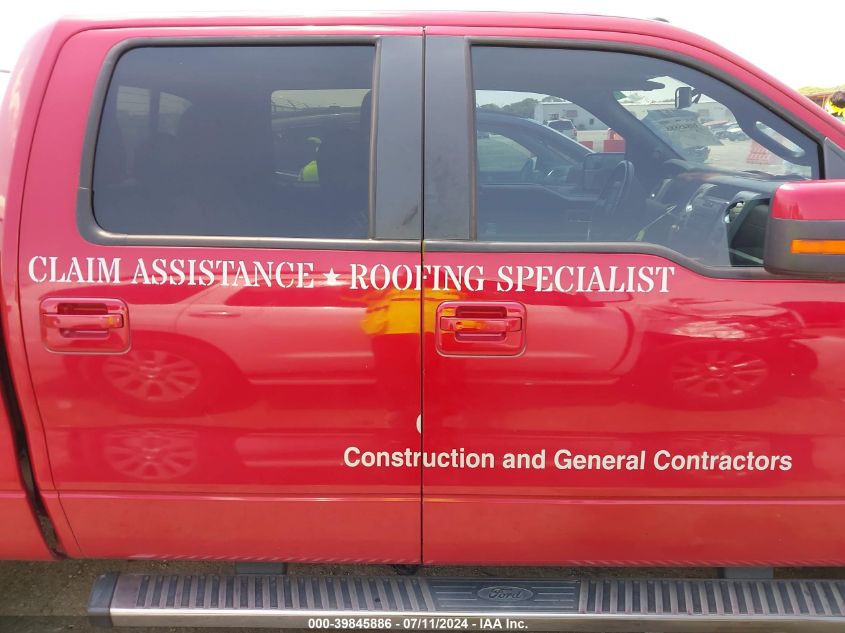 2012 Ford F-150 Lariat VIN: 1FTFW1EF6CFA12554 Lot: 39845886