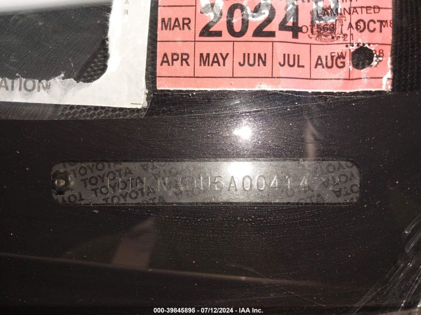 2010 Toyota Prius Iii VIN: JTDKN3DU6A0041422 Lot: 39845895