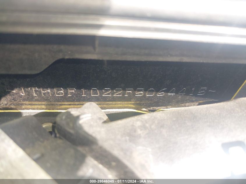 2015 Lexus Is 250 VIN: JTHBF1D22F5064415 Lot: 39846045