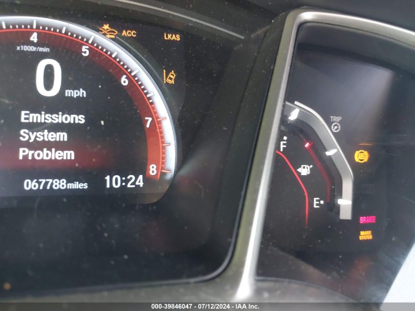 2019 Honda Civic Sport VIN: 2HGFC4B87KH308617 Lot: 39846047