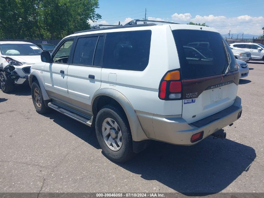 2000 Mitsubishi Montero Sport Ls/Xls VIN: JA4MT31H6YP021785 Lot: 39846055