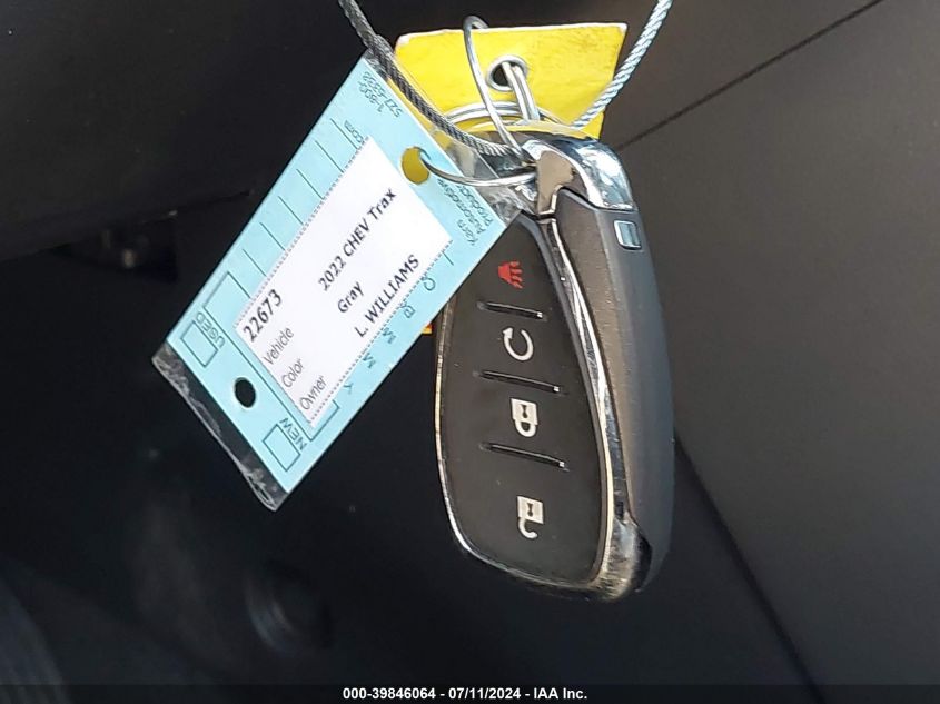 2022 Chevrolet Trax Awd Lt VIN: KL7CJPSM2NB560274 Lot: 39846064