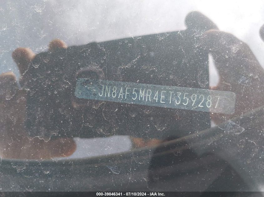 2014 Nissan Juke Nismo/S/Sl/Sv VIN: JN8AF5MR4ET359287 Lot: 39846341