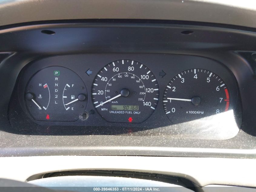 1999 Toyota Camry Le V6 VIN: JT2BF28K0X0198476 Lot: 39846353