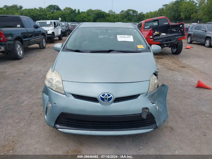 2012 Toyota Prius Three VIN: JTDKN3DU7C1526827 Lot: 39846492