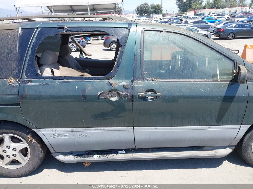 2000 Toyota Sienna Le/Xle VIN: 4T3ZF13C8YU186623 Lot: 39846627