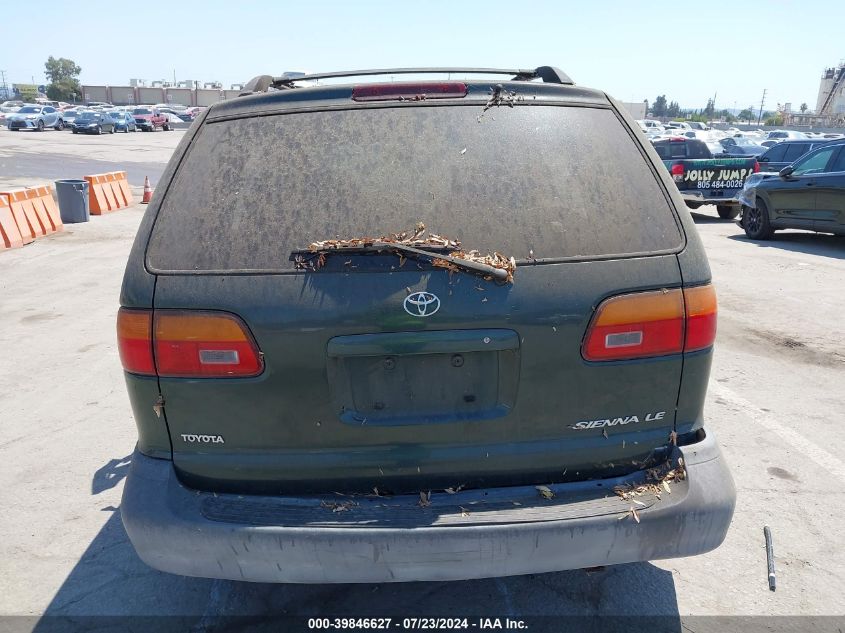 2000 Toyota Sienna Le/Xle VIN: 4T3ZF13C8YU186623 Lot: 39846627