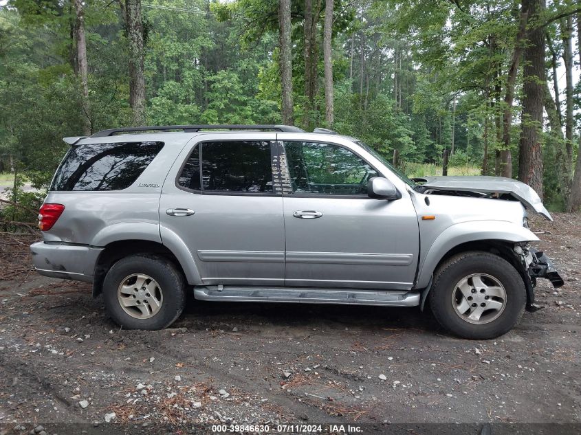 2001 Toyota Sequoia Limited V8 VIN: 5TDZT38A21S005132 Lot: 39846630