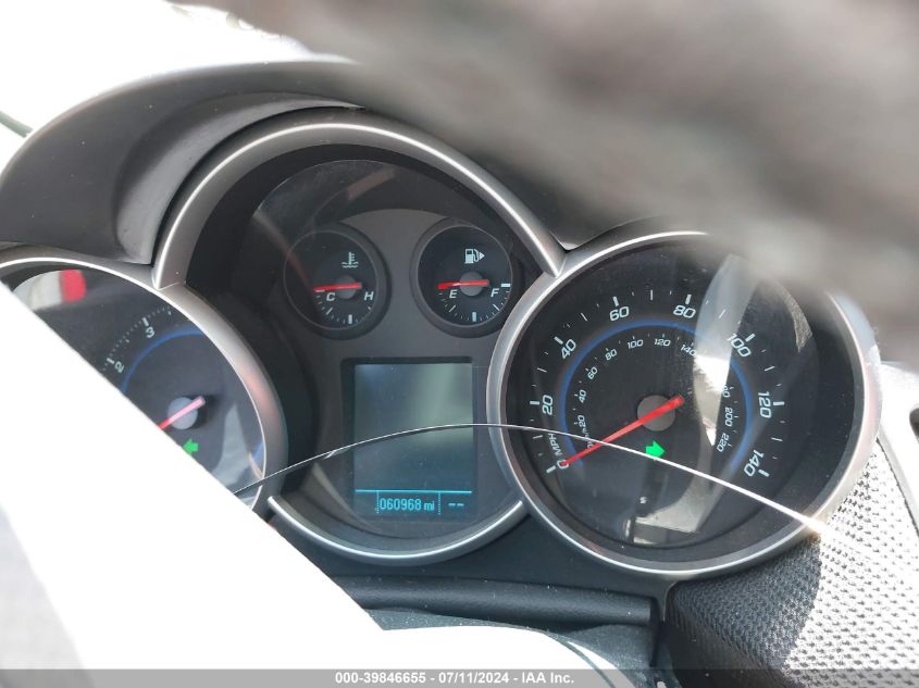 2013 Chevrolet Cruze 1Lt Auto VIN: 1G1PC5SB9D7107314 Lot: 39846655