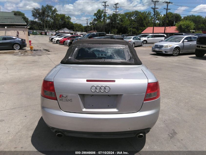 WUARL48H85K902474 2005 Audi S4 Quattro Cabriolet