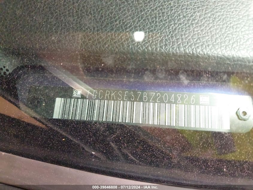 2011 Chevrolet Silverado 1500 K1500 Lt VIN: 1GCRKSE37BZ204826 Lot: 39846808