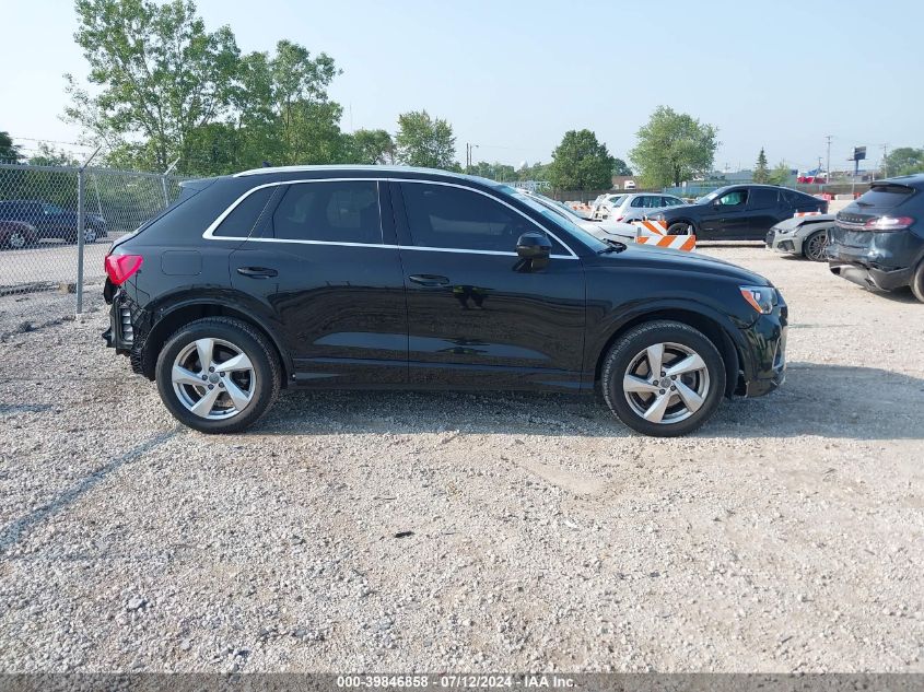 2020 Audi Q3 Premium 45 Tfsi Quattro Tiptronic VIN: WA1AECF32L1035074 Lot: 39846858