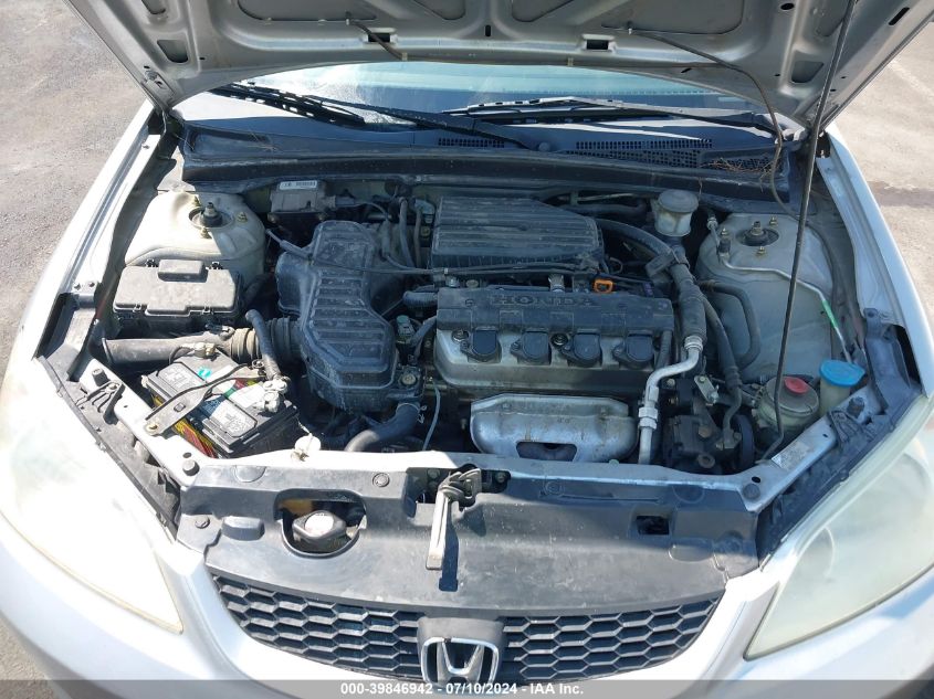 2004 Honda Civic Lx VIN: 1HGEM22564L052074 Lot: 39846942