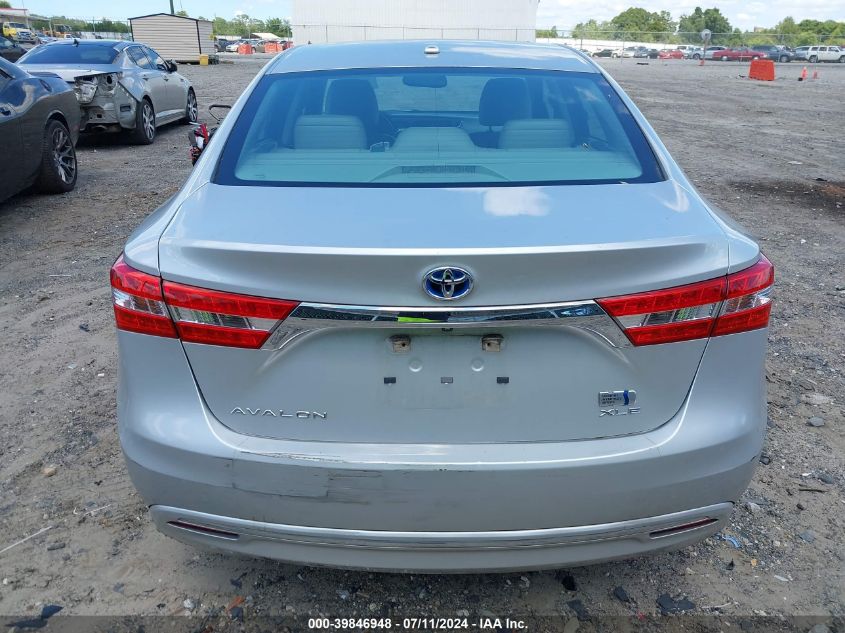 2014 Toyota Avalon Hybrid Xle Touring VIN: 4T1BD1EB7EU034896 Lot: 39846948