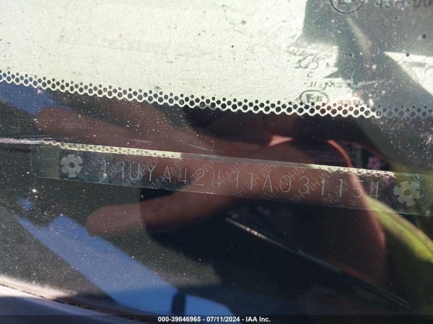 2001 Acura Cl 3.2 VIN: 19UYA42491A031154 Lot: 39846965