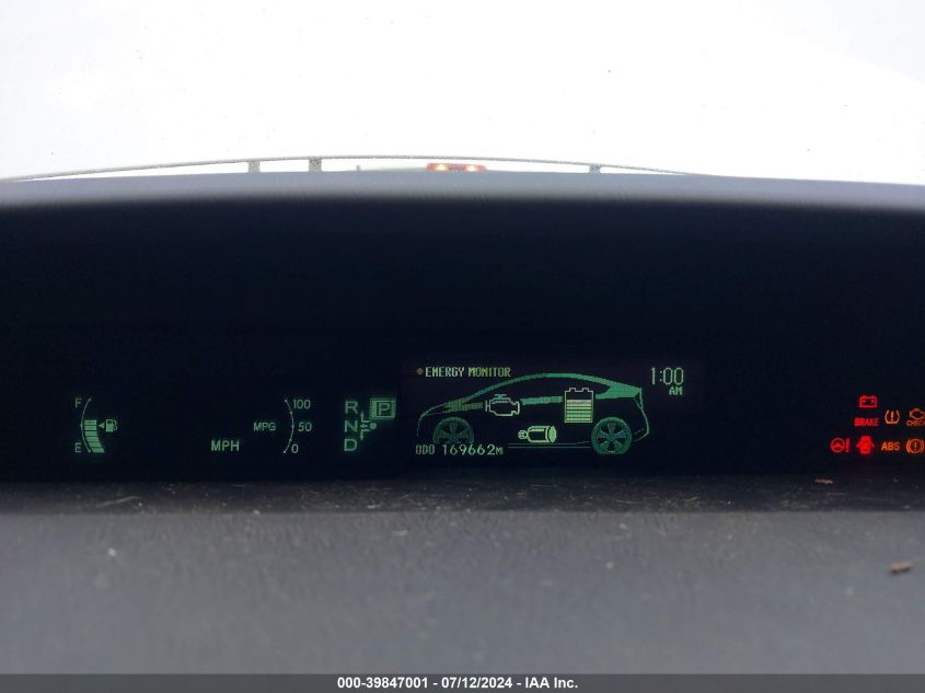 2011 Toyota Prius Two VIN: JTDKN3DU2B1430568 Lot: 39847001