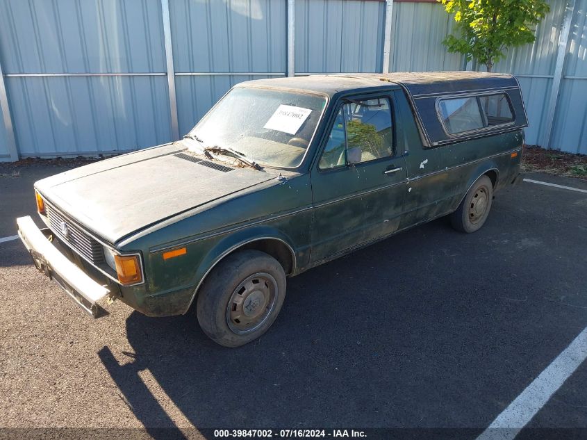 1982 Volkswagen Rabbit Truck VIN: 1V1KG0174CV018785 Lot: 39847002