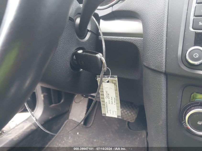 2011 Volkswagen Golf Tdi 4-Door VIN: WVWDM7AJ1BW161382 Lot: 39847101