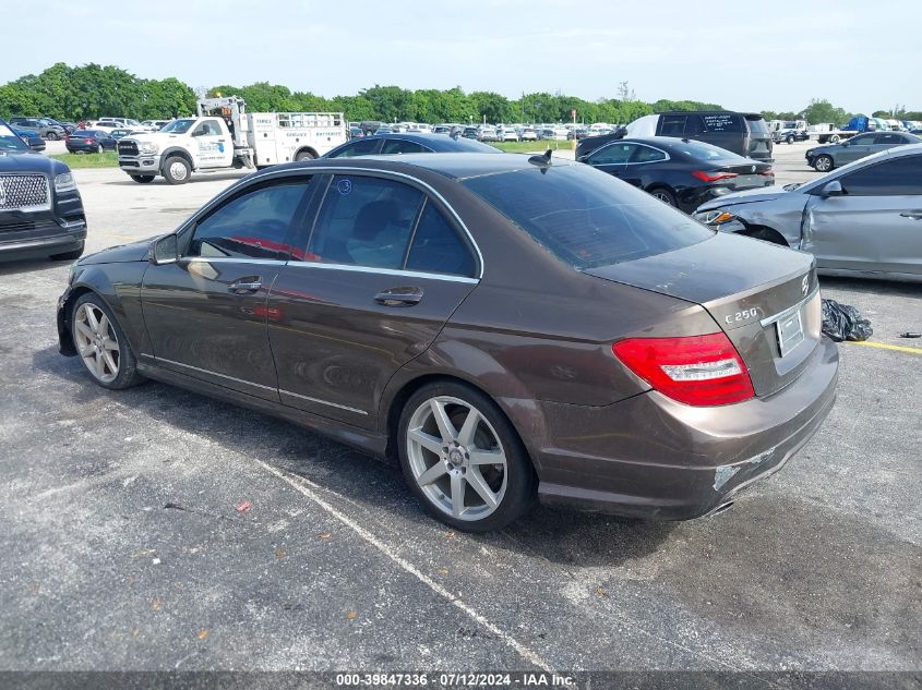 WDDGF4HB5DF971532 | 2013 MERCEDES-BENZ C 250