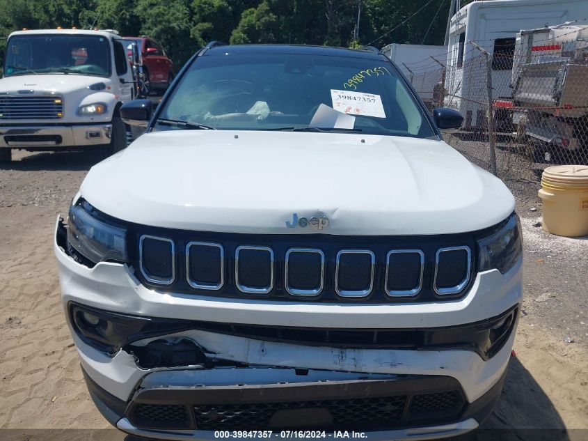 2022 Jeep Compass Limited 4X4 VIN: 3C4NJDCBXNT126965 Lot: 39847357