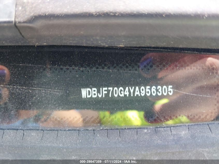 2000 Mercedes-Benz E 430 VIN: WDBJF70G4YA956305 Lot: 39847359