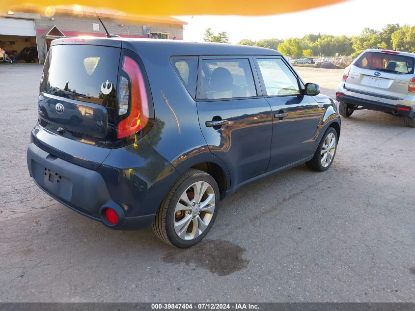 2015 Kia Soul + VIN: KNDJP3A57F7190438 Lot: 39847404