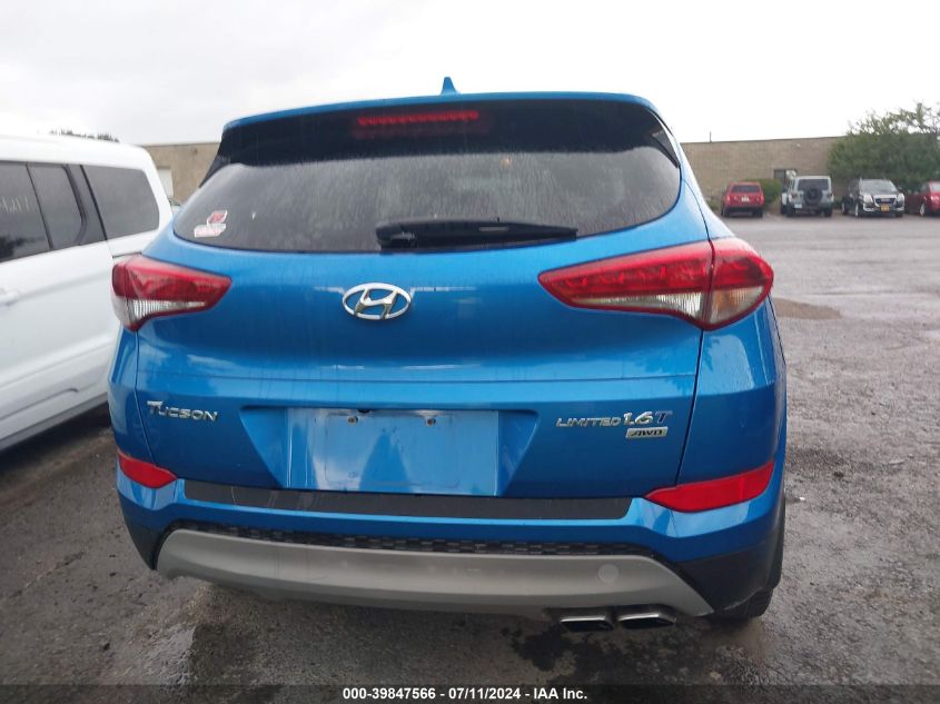 2017 Hyundai Tucson Limited VIN: KM8J3CA21HU328069 Lot: 39847566