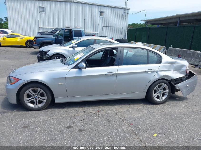 2008 BMW 328Xi VIN: WBAVC73538KX91392 Lot: 39847790