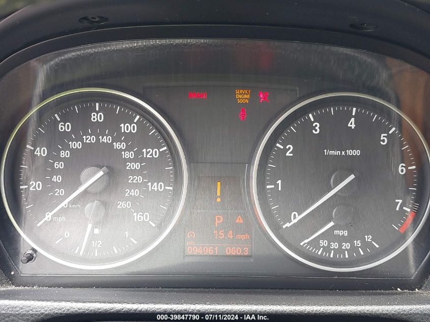 2008 BMW 328Xi VIN: WBAVC73538KX91392 Lot: 39847790