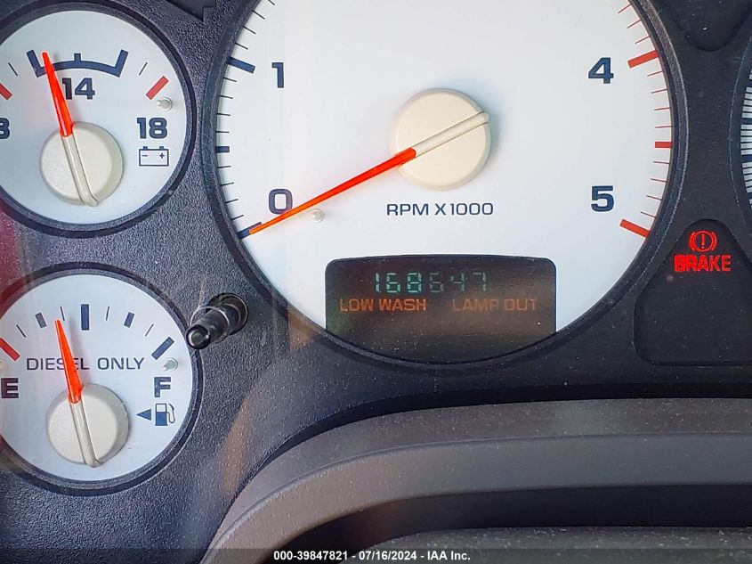 2003 Dodge Ram 2500 Slt/Laramie/St VIN: 3D7KU28693G857621 Lot: 39847821