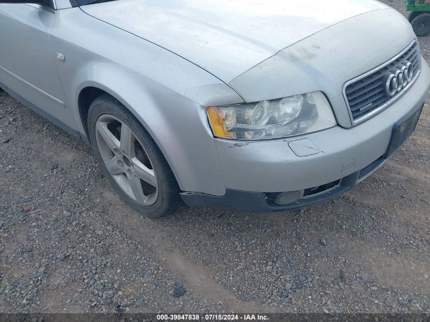 2004 Audi A4 3.0 VIN: WAULT68EX4A134342 Lot: 39847838