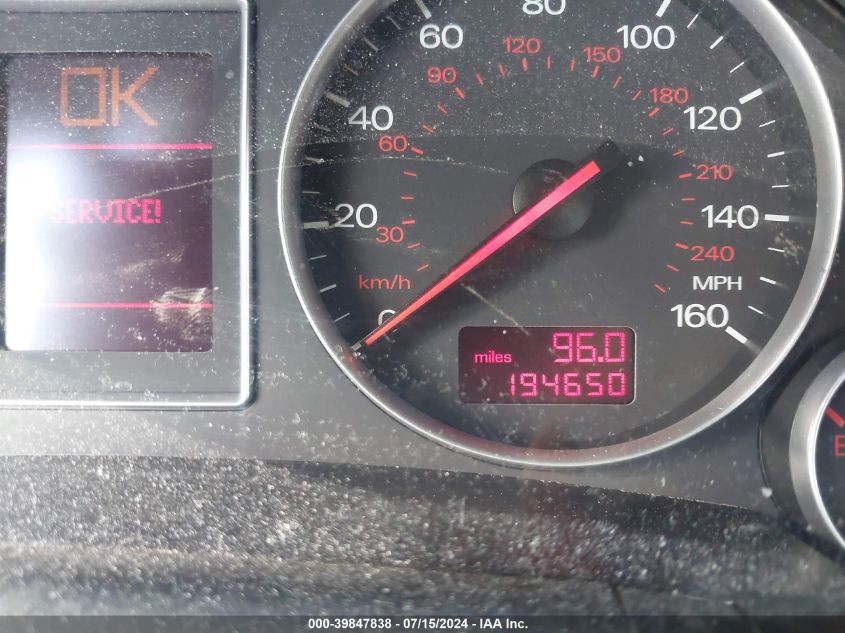 2004 Audi A4 3.0 VIN: WAULT68EX4A134342 Lot: 39847838