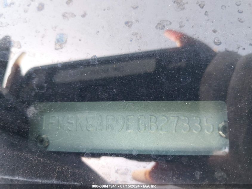 2014 Ford Utility Police Interceptor VIN: 1FM5K8AR9EGB27335 Lot: 39847941