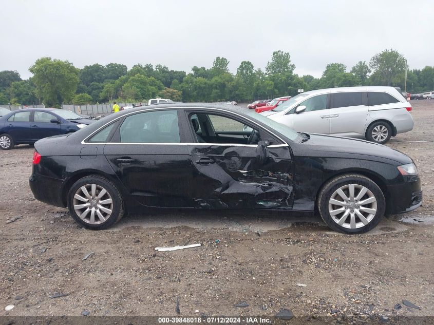 2012 Audi A4 Premium VIN: WAUBFAFL2CN000388 Lot: 39848018