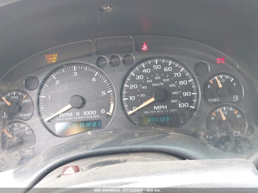 2003 GMC Sonoma Sls VIN: 1GTCS19X738104505 Lot: 39848034