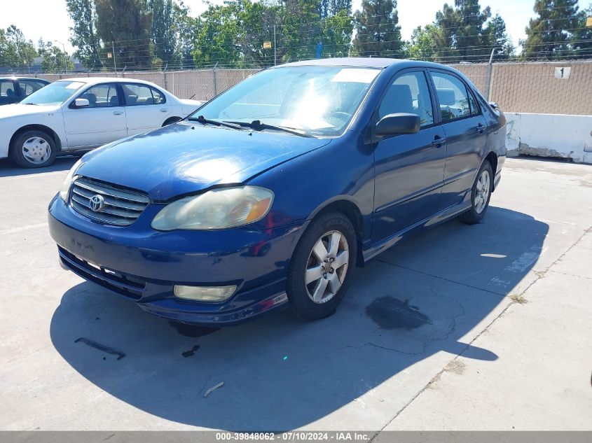 2003 Toyota Corolla S VIN: 1NXBR32E03Z054769 Lot: 39848062