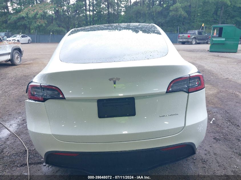 2023 Tesla Model Y Awd/Long Range Dual Motor All-Wheel Drive VIN: 7SAYGDEEXPF765287 Lot: 39848072