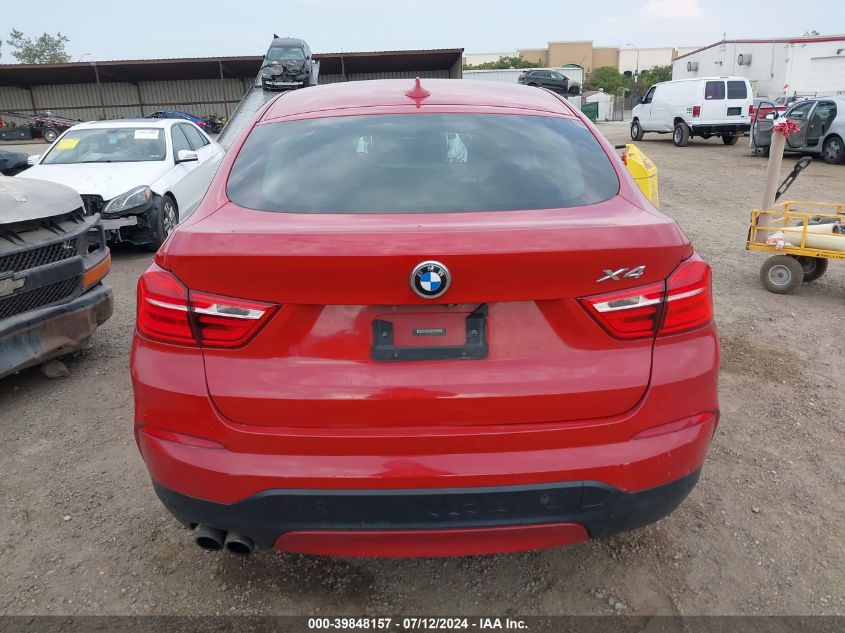 2015 BMW X4 xDrive28I VIN: 5UXXW3C5XF0F88991 Lot: 39848157