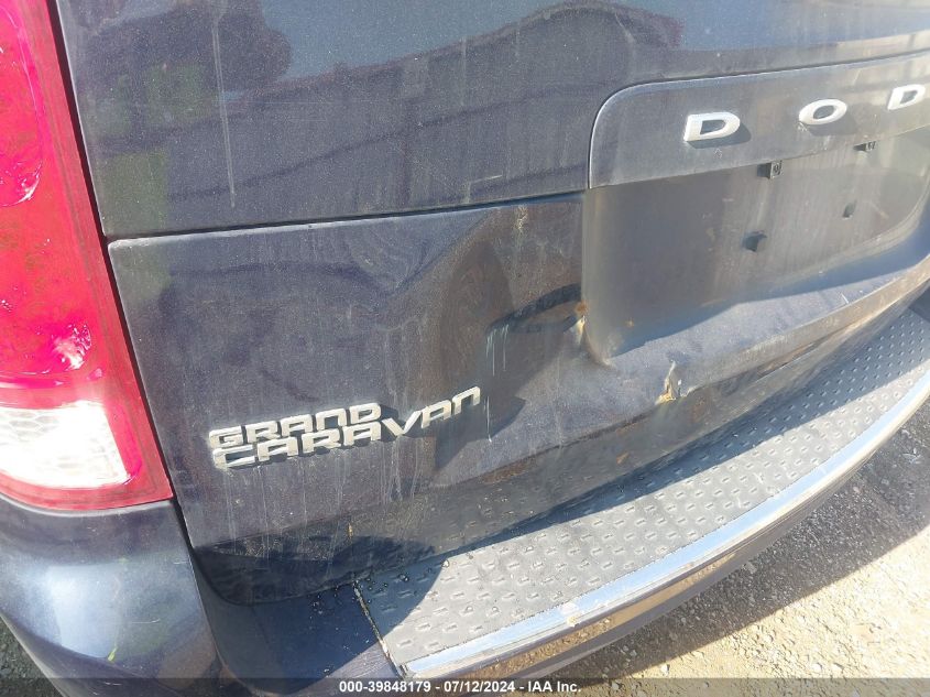 2013 Dodge Grand Caravan Se VIN: 2C4RDGBG8DR569897 Lot: 39848179