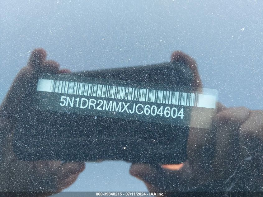 2018 Nissan Pathfinder Sv VIN: 5N1DR2MMXJC604604 Lot: 39848215