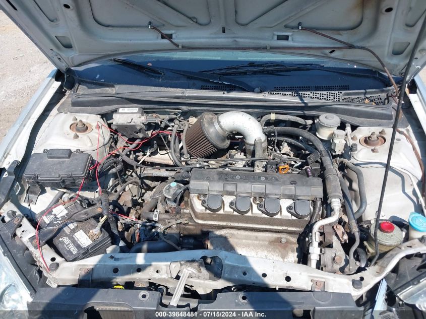 2004 Honda Civic Lx VIN: 1HGEM21574L053137 Lot: 39848481