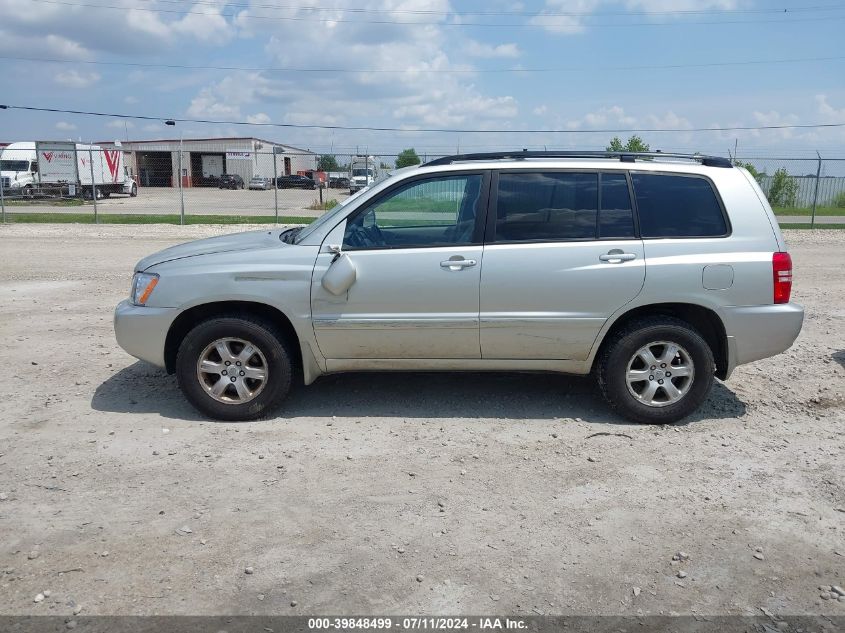 2003 Toyota Highlander V6 VIN: JTEHF21A930125423 Lot: 39848499