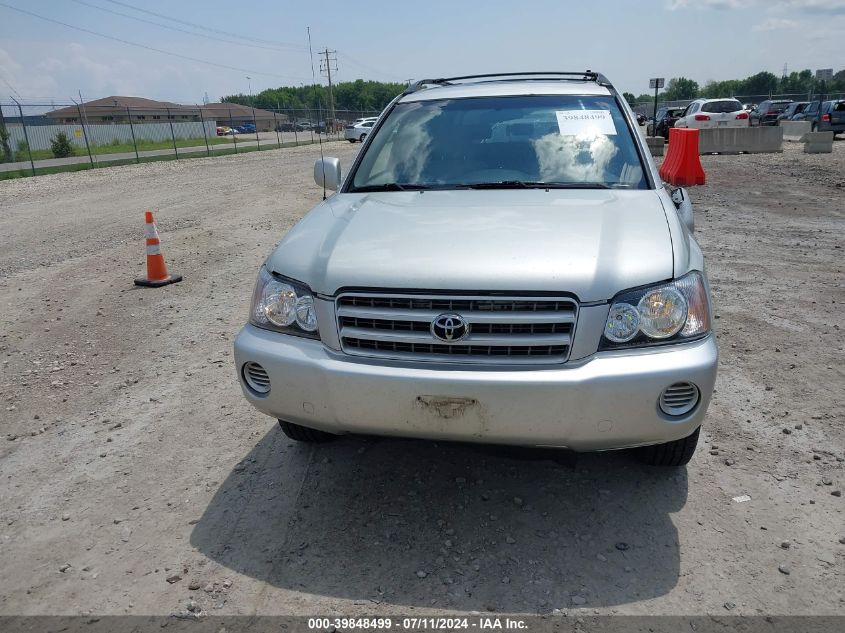 2003 Toyota Highlander V6 VIN: JTEHF21A930125423 Lot: 39848499