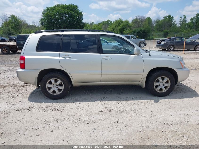 2003 Toyota Highlander V6 VIN: JTEHF21A930125423 Lot: 39848499
