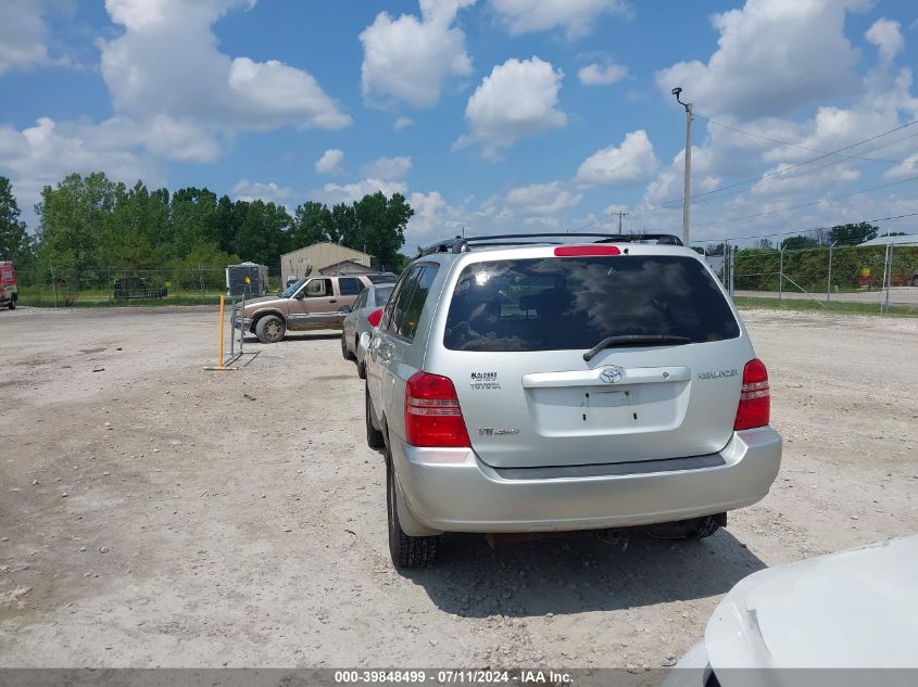 2003 Toyota Highlander V6 VIN: JTEHF21A930125423 Lot: 39848499