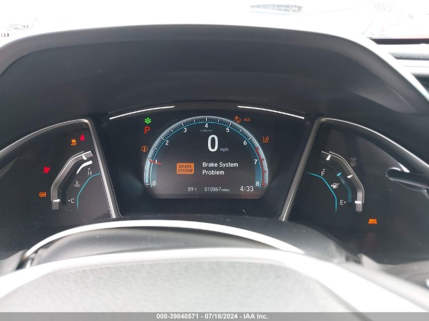 2019 Honda Civic Ex VIN: 2HGFC1F37KH651392 Lot: 39848571