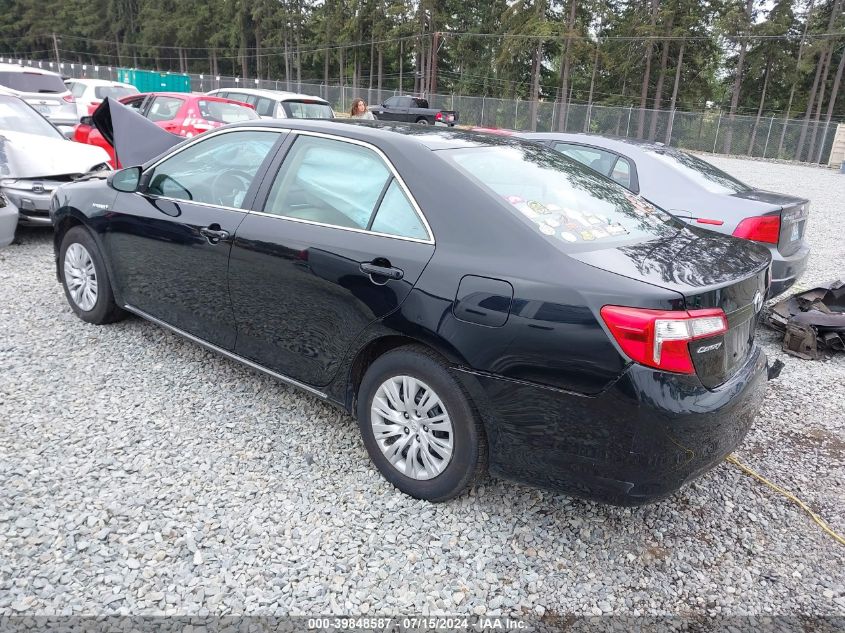 2013 Toyota Camry Hybrid Le VIN: 4T1BD1FK1DU078650 Lot: 39848587